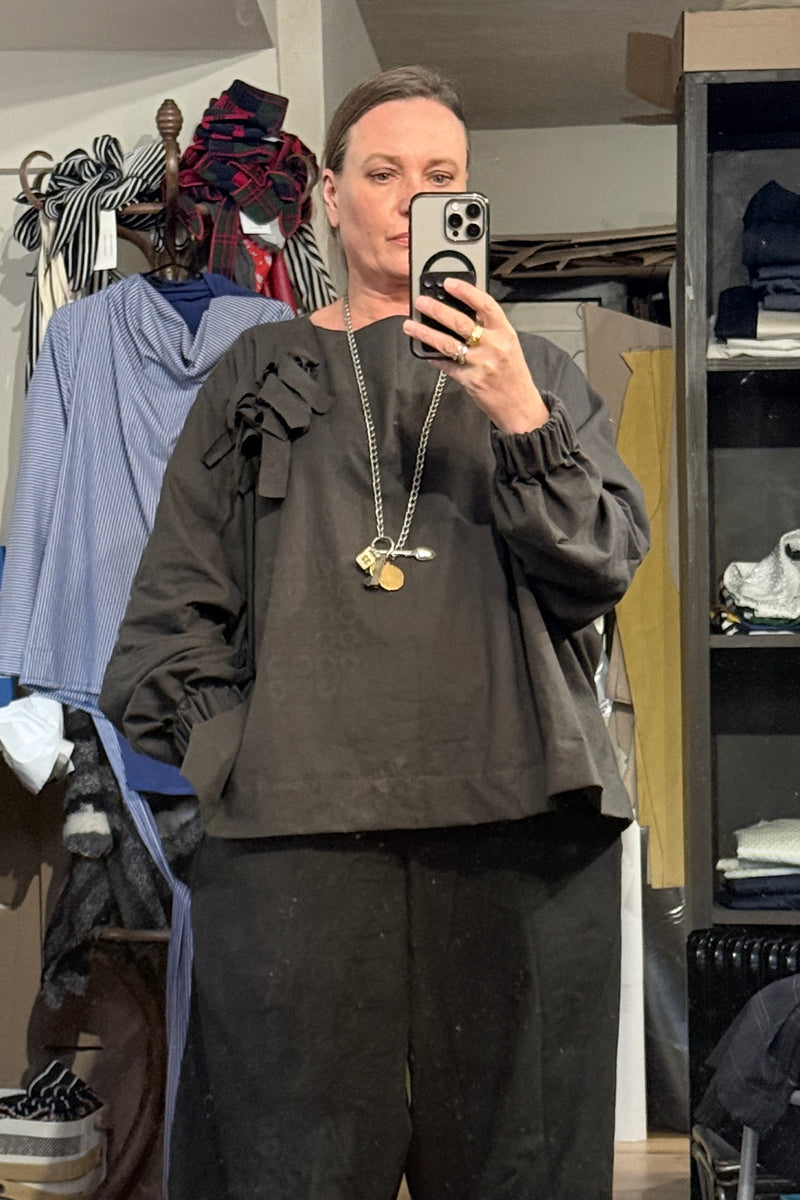 Sooper Puff - Charcoal Grey Shirt Top