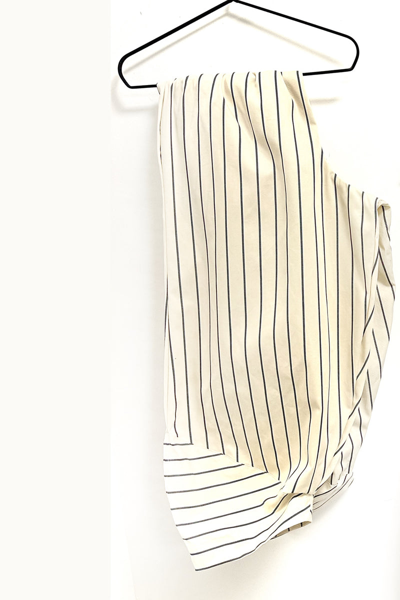 Para - Cream & Grey Stripe Angled Trousers