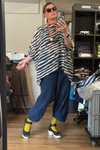DYL - Blue Silk top broken stripe