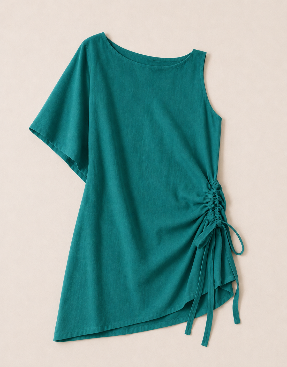 Sootè Top - Cotton Asymmetric Draw String Side
