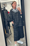 Totes Tunic - Grey Checked Fit & Flare Tunic