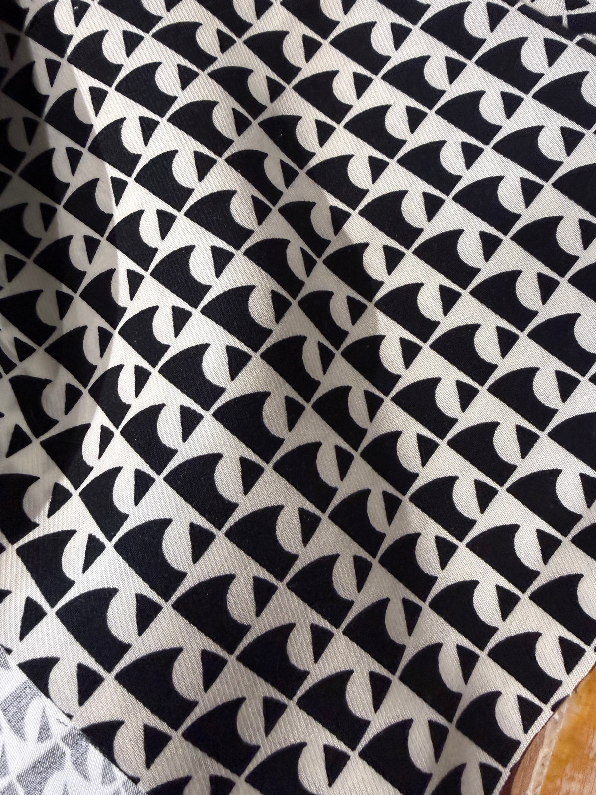 Twist Trousers - Monochrome Geo Patterned