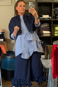 Baya Cropped Jacket - Navy Cotton