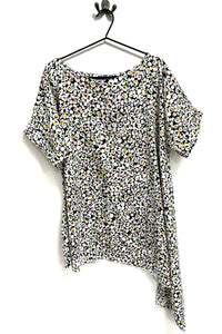 Polly T-Shirt - Multicoloured Squiggle Floral