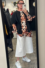 Patty Shirt With Bows - Rust Animal Print
