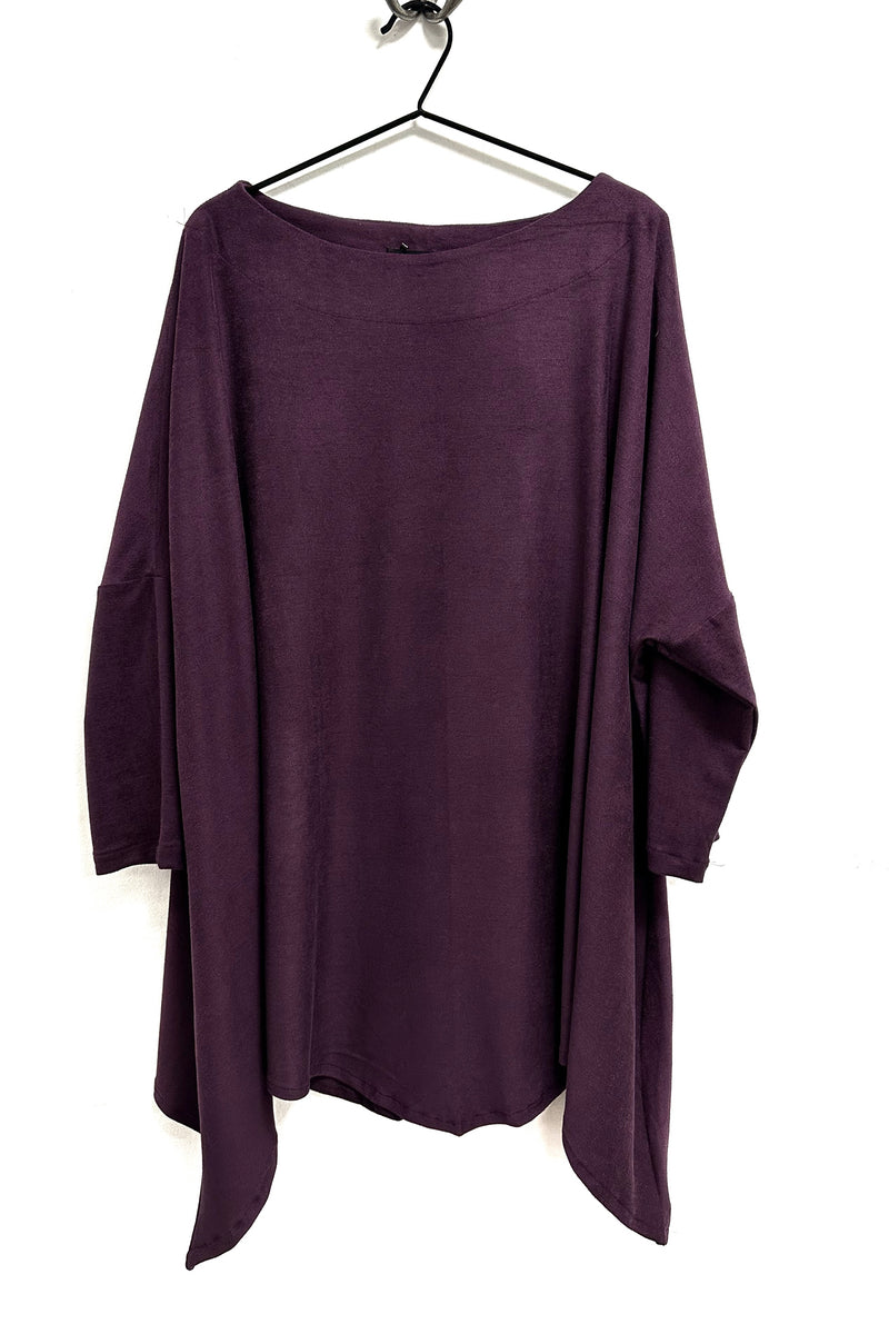 Darletta - Soft Jersey Aubergine Moleskin
