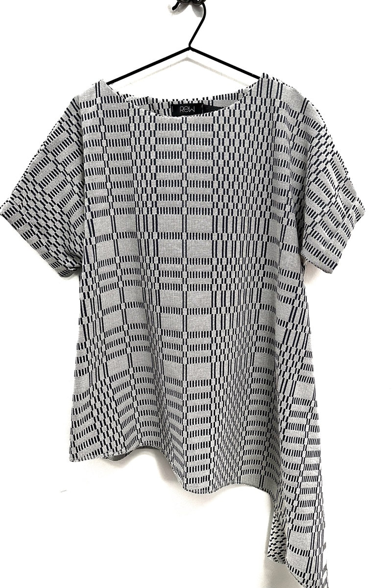 Polly Aztec  Navy and Biscuit weave