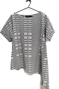 Polly Aztec  Navy and Biscuit weave