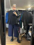 Balloon Trousers - Navy Crepe