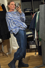 Sooper Puff Top - Blue Swirl