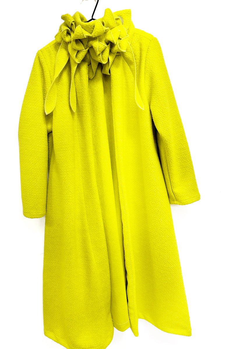 Duster - Canary Long Wool Boucle Coat