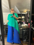 Polly Top - Green Linen Mix