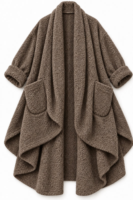 Puff Jacket Boucle  Deep Brown