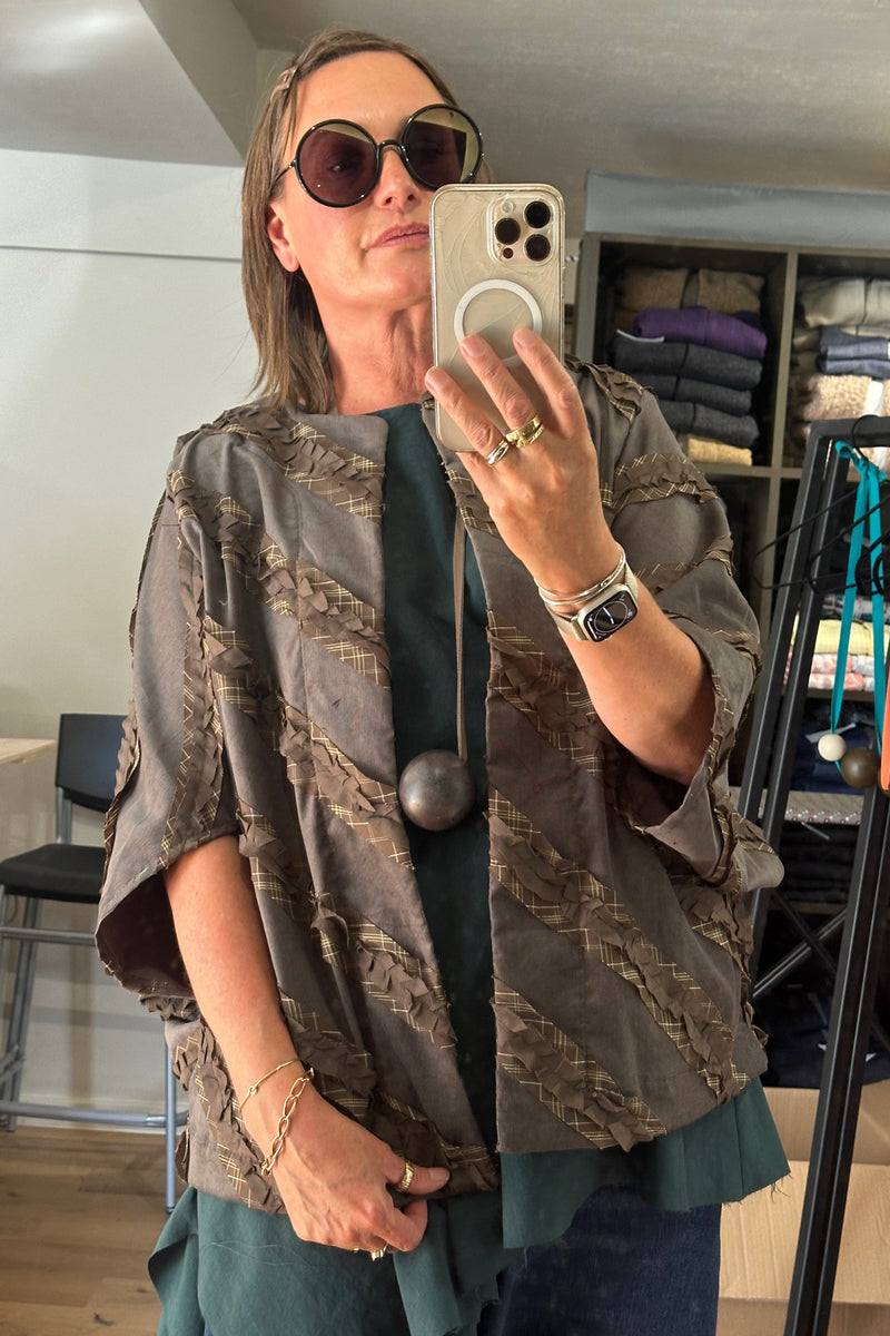 Kimono - Xsus - Brown Fine Needle Cord Kimono