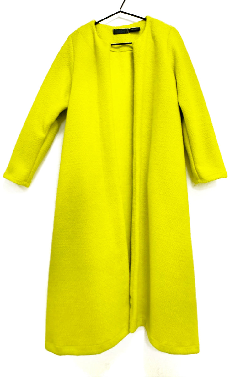 Duster - Canary Long Wool Boucle Coat