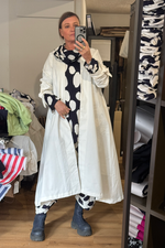 Duster Coat - Cream Stripe