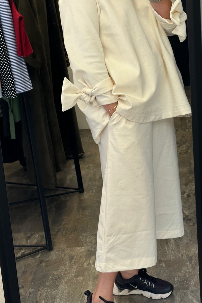 Sweeper Trousers - Cream Jersey