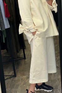 Sweeper Trousers - Cream Jersey