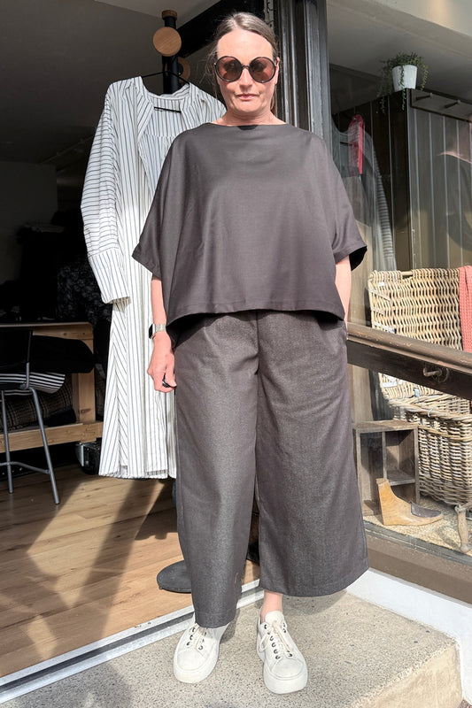 Sweeper Longer - Black Denim Cotton