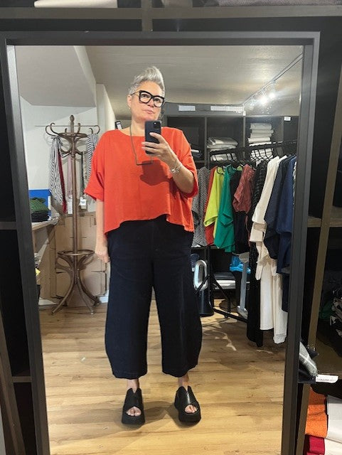 Duds Top - Burnt Orange Linen Mix