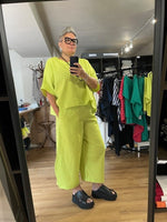 Duds Top - Lime Linen Mix
