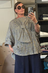 DYL- Floral Crinkle Overlay Stone/Olive