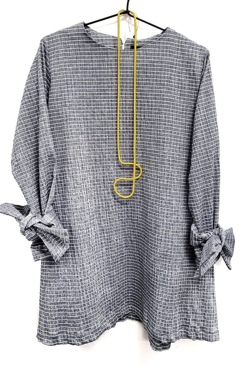 Totes Tunic - Fine Linen Pale Blue Stripe