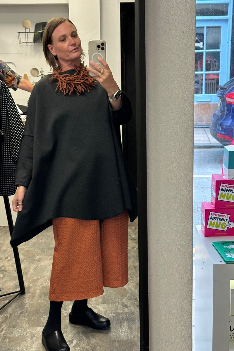 Sweeper Ginger Textured Cropped Trousers