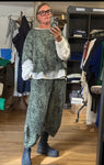 Para - Green Leopard Print Trousers