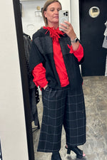 Sweeper - Wool Grey White Grid Trousers