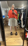 Shorts Long - Organic Japanese Cotton Beige Polka Dot