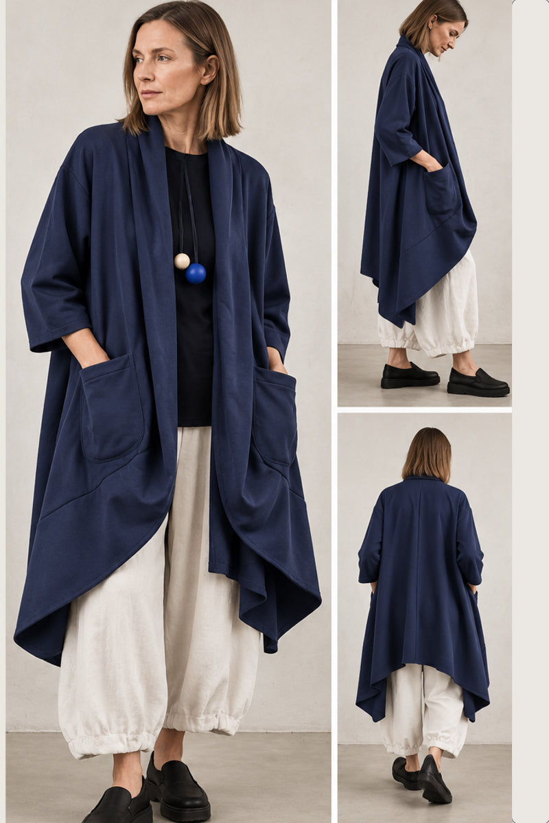 Puff Navy - Jacket Cotton Jersey Mix
