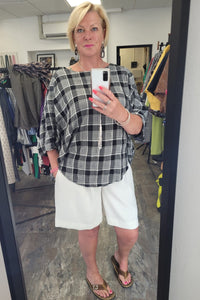 Midi Shorts - Cream Crepe