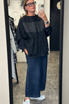 Kimono - Black Grey Jumbo Stripe
