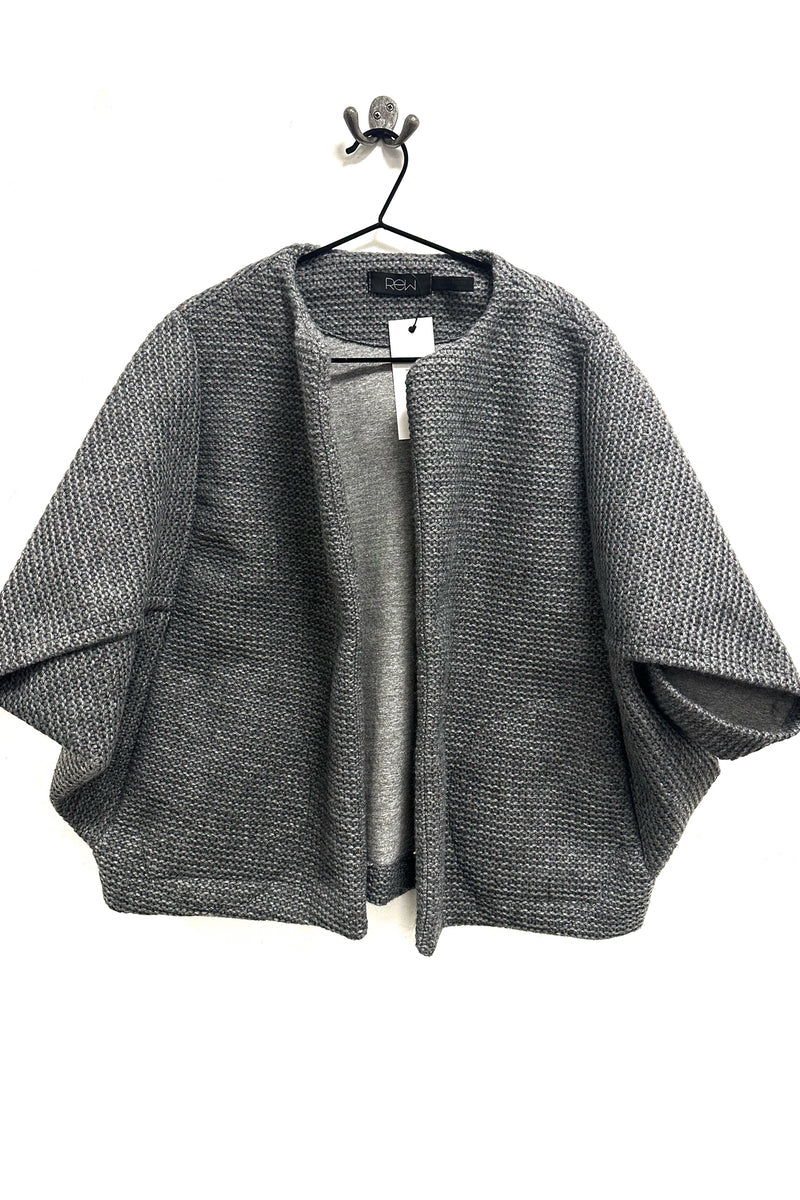 Kimono - Chunky Knit Grey scuba