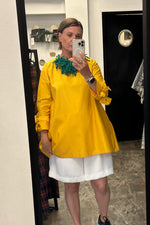 Totes Tunic - Lightweight Yellow Cotton Bow Sleeves