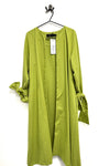 Lime Lightweight Duster Coat With Bows