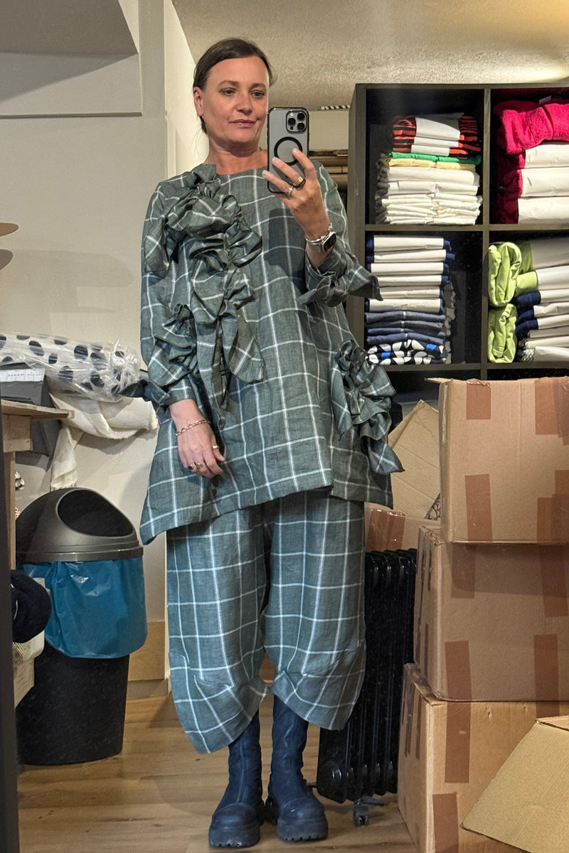 Totes Tunic - Sage Green & Cream Check