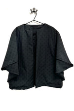 Black Textured Woven Kimono Jacket - Lyra