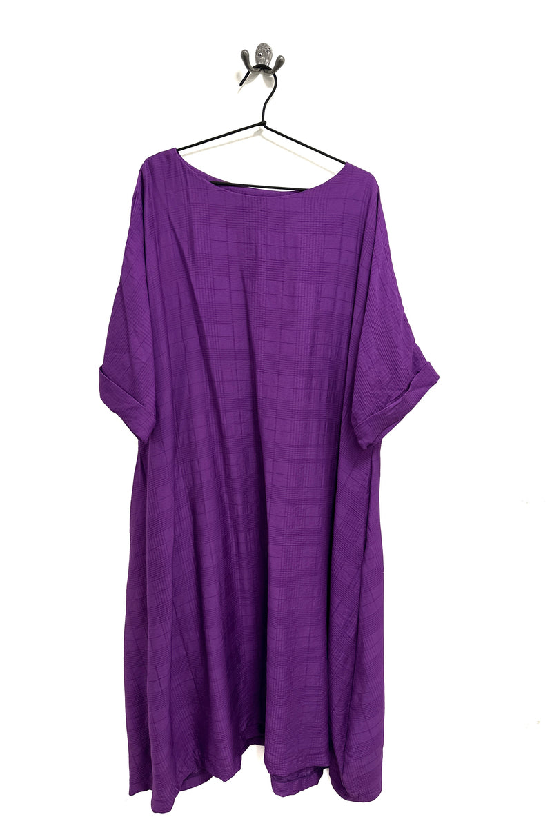 Zana Longer Length  -Magenta Textured Grid