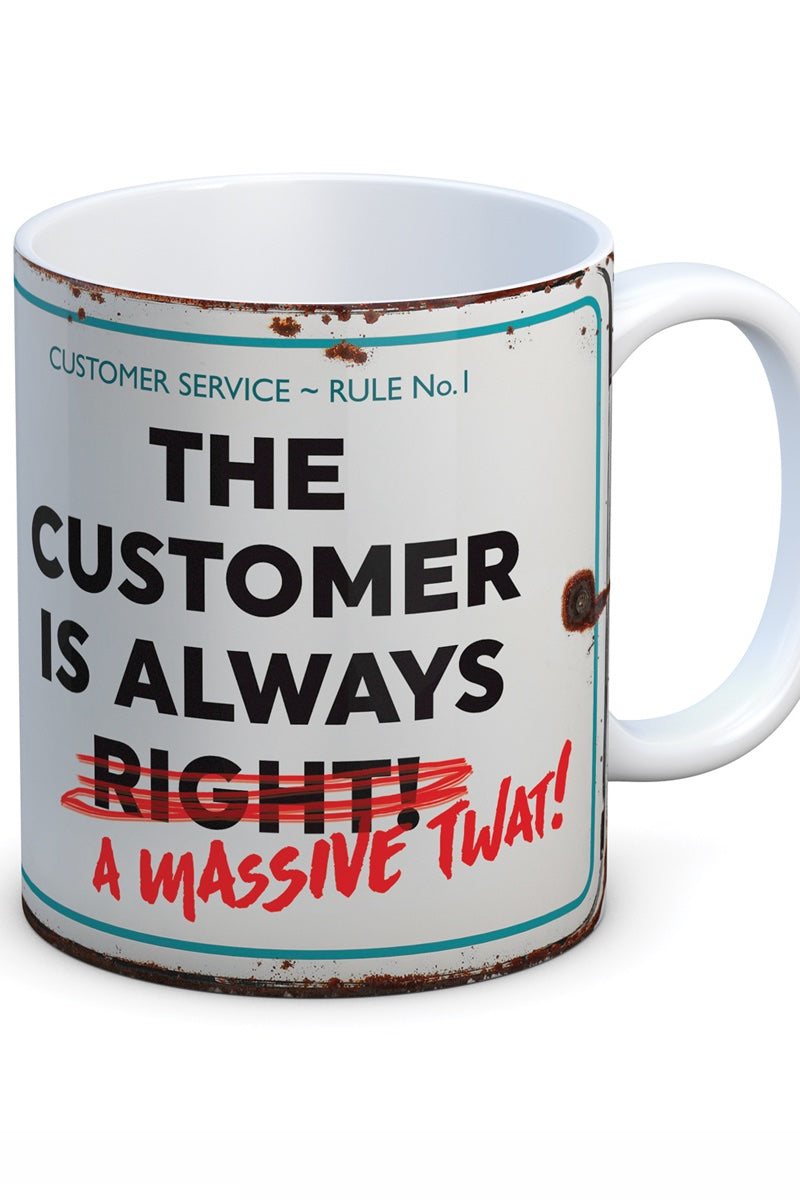 RUDE BOXED MUG CUSTOMER MASSIVE T-WORD BY BRAINBOX CANDY