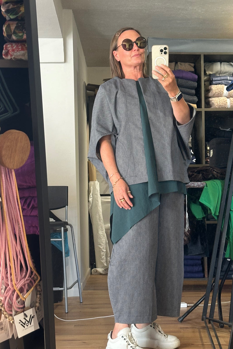 Kimono - Navy Fleck