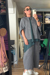 Kimono - Navy Fleck