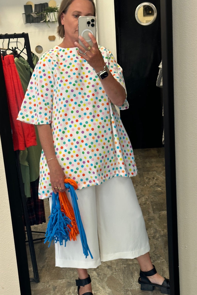Angel Sleeves Totes Tunic  - Multi spot