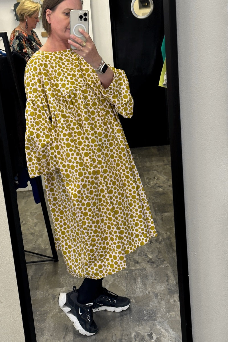 Mooky Dress - Mustard and Pink