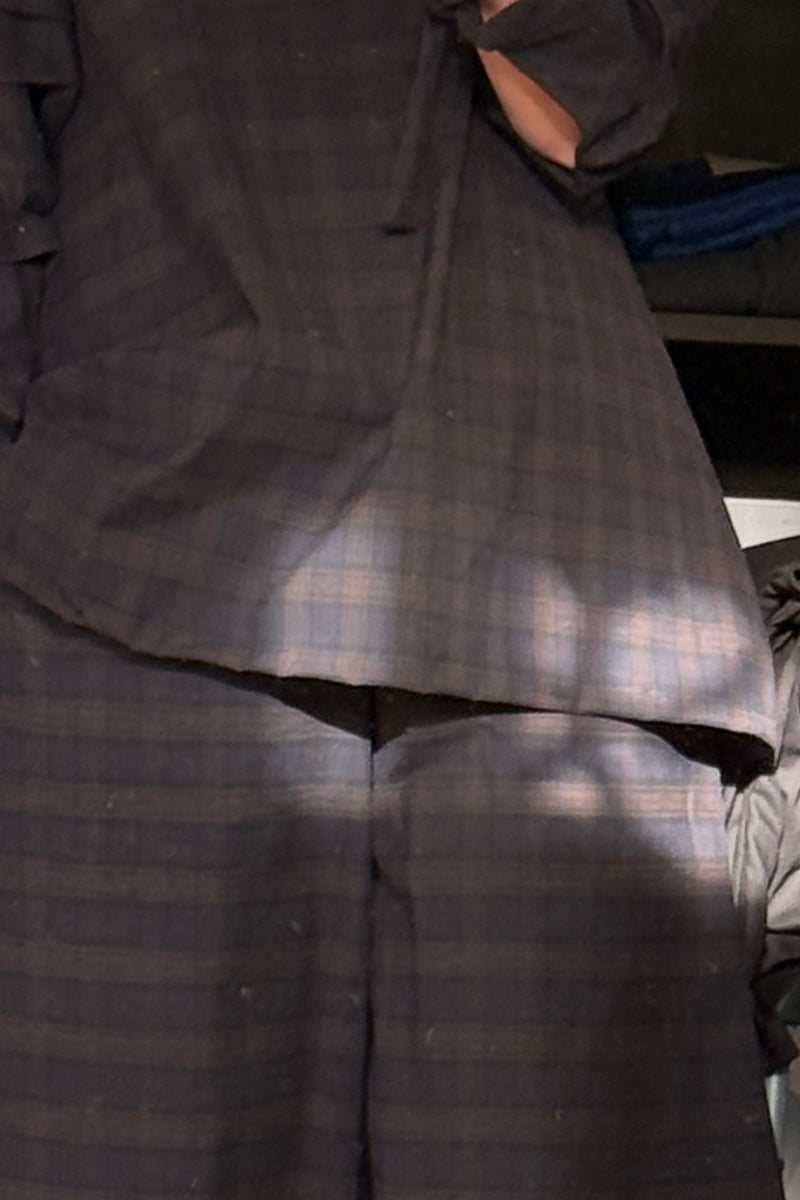 Balloons - Navy Brown Check Trousers