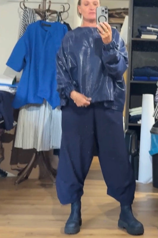 Para Trousers - Navy Crepe