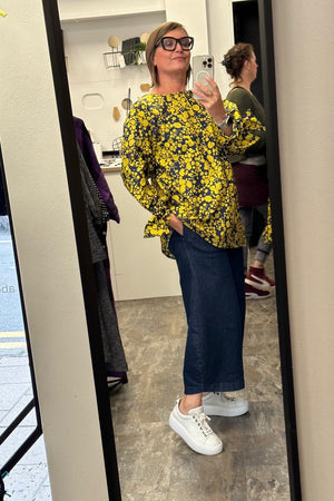 Rach Shirt - Acid - Navy Fit "n" Flare Shirt