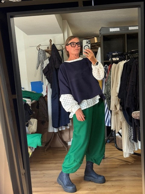 Duds Top - Navy Crepe