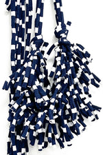 Abby Breton Navy + White  Mix- Unusual Tassel Necklace